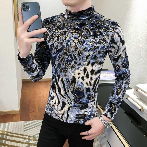 autumn winter warm velvet t shirt men long sleeve slim fit half turtleneck t-shirt leopard hip-hop streetwear casual tees1, White;black
autumn winter warm velvet t shirt men long sleeve slim fit half turtleneck t-shirt leopard hip-hop streetwear casual tees1, White;black
