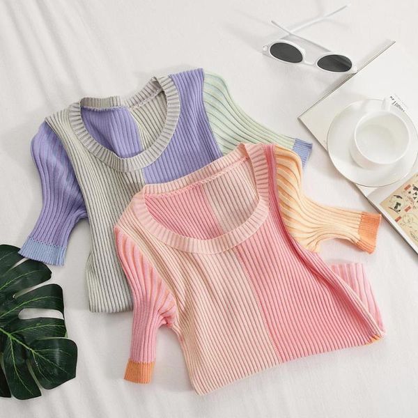 heliar t-shirts summer women o-neck patchwork knitting tees short sleeve casual street outwear female skinny tee for women 1, White
heliar t-shirts summer women o-neck patchwork knitting tees short sleeve casual street outwear female skinny tee for women 1, White