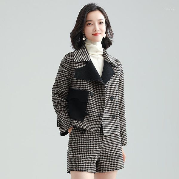 women's wool & blends doubles the face of cashmere coat woollen brief paragraph about han edition suit double-sided plover suit1, Black
women's wool & blends doubles the face of cashmere coat woollen brief paragraph about han edition suit double-sided plover suit1, Black