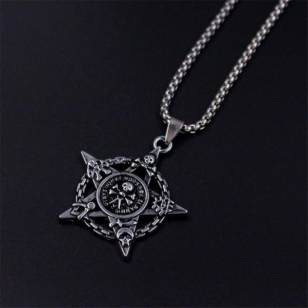 chains 2021 fashion retro five-pointed star pirate skull titanium steel pendant couple necklaces holiday party gifts, Silver
chains 2021 fashion retro five-pointed star pirate skull titanium steel pendant couple necklaces holiday party gifts, Silver