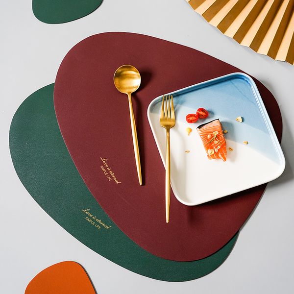 tableware pad placemat table mat pu leather heat insulation non-slip simple placemats disc coaster placemat for dining table
tableware pad placemat table mat pu leather heat insulation non-slip simple placemats disc coaster placemat for dining table