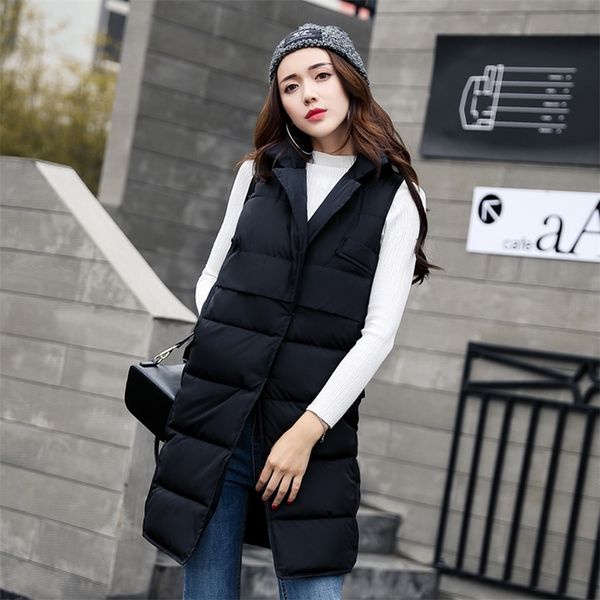 almuerk autumn winter cotton vest women ladies casual waistcoat female sleeveless long vest jacket slim fit warm casual coat 201214, Black;white
almuerk autumn winter cotton vest women ladies casual waistcoat female sleeveless long vest jacket slim fit warm casual coat 201214, Black;white