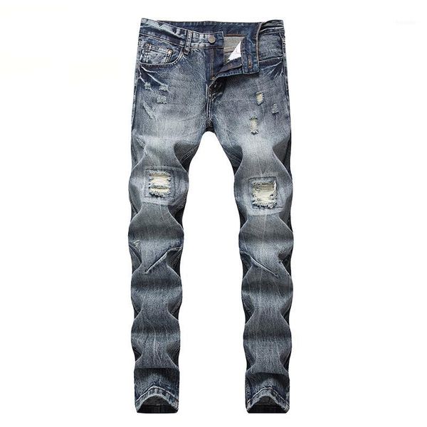 men's jeans ripped men denim trousers brand classical large size fashion destroyed retro design slim fit type cotton1, Blue
men's jeans ripped men denim trousers brand classical large size fashion destroyed retro design slim fit type cotton1, Blue