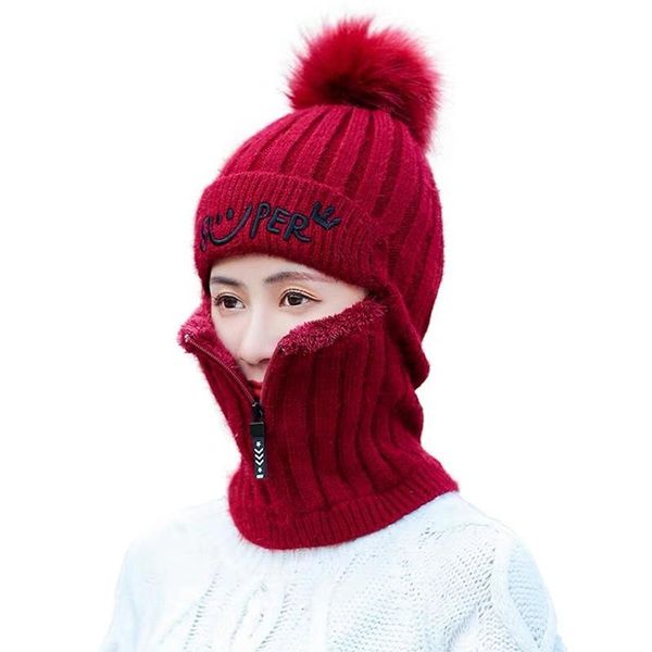 women wool knitted hat for female windproof winter outdoor ski warm thicken scarf collar warm hat, Blue;gray
women wool knitted hat for female windproof winter outdoor ski warm thicken scarf collar warm hat, Blue;gray