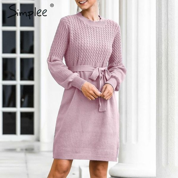 simplee high waist sweater dress elegant soft belt a-line women knitted dress office lady solid bodycon chic party autumn dress y200418, Black;gray
simplee high waist sweater dress elegant soft belt a-line women knitted dress office lady solid bodycon chic party autumn dress y200418, Black;gray