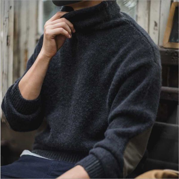 men's sweaters 2021aw tooling american retro imitation mohair turtleneck sweater amekaji solid color long-sleeved men, White;black
men's sweaters 2021aw tooling american retro imitation mohair turtleneck sweater amekaji solid color long-sleeved men, White;black