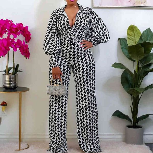 women spring fashion temperament lantern high waist straight tube printed wide leg long jumpsuit, White
women spring fashion temperament lantern high waist straight tube printed wide leg long jumpsuit, White
