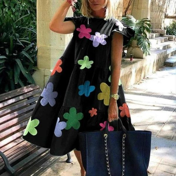 women vintage floral print loose a line dress 2020 summer casual o neck petal sleeve dress party plus size 2xl female vestidos, Black;gray
women vintage floral print loose a line dress 2020 summer casual o neck petal sleeve dress party plus size 2xl female vestidos, Black;gray