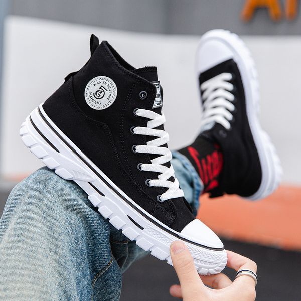 young students fashionable canvas boots summer breathable thin men casual board shoes waterproof leather surface rubber soft sole wholesale, Black
young students fashionable canvas boots summer breathable thin men casual board shoes waterproof leather surface rubber soft sole wholesale, Black