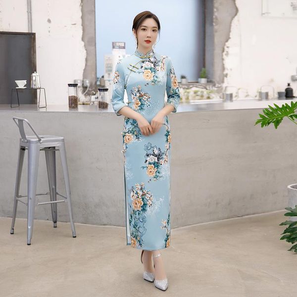 ethnic clothing light blue three-quarter sleeve mandarin collar chinese vintage long cheongsam dresses for women plus size 4xl 5xl qipao, Red
ethnic clothing light blue three-quarter sleeve mandarin collar chinese vintage long cheongsam dresses for women plus size 4xl 5xl qipao, Red