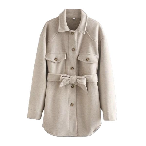 women's wool & blends 2021 autumn and winter fashion waist belt imitation woolen coat single-breasted mid-length, Black
women's wool & blends 2021 autumn and winter fashion waist belt imitation woolen coat single-breasted mid-length, Black