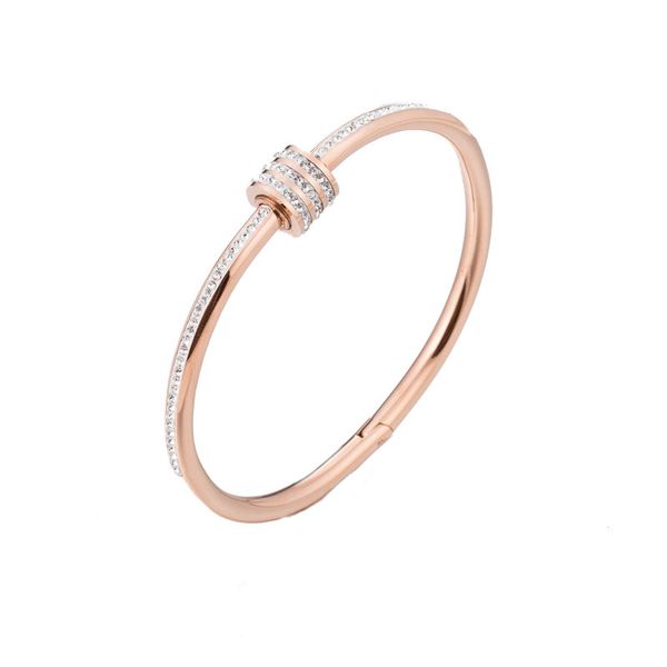 classic design women jewelry full zirconia stainless steel screw bangle bracelet, Black
classic design women jewelry full zirconia stainless steel screw bangle bracelet, Black