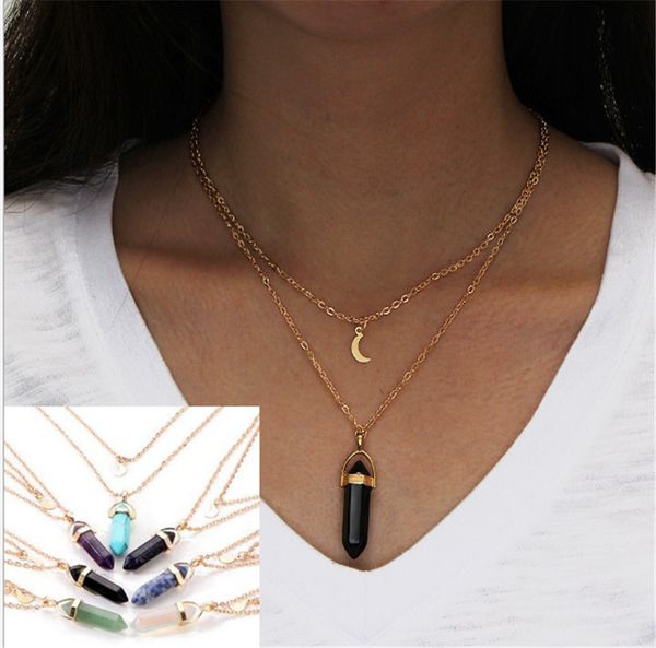 choker stone jewelry moon 1pc natural fashion gold color crystal pendant necklace for women
choker stone jewelry moon 1pc natural fashion gold color crystal pendant necklace for women