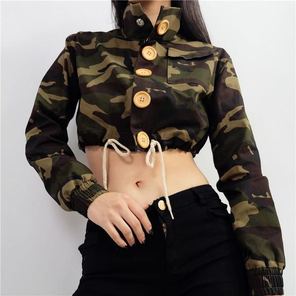 women's jackets camouflage women crop jacket ladies coats spring autumn 8wt074, Black;brown
women's jackets camouflage women crop jacket ladies coats spring autumn 8wt074, Black;brown