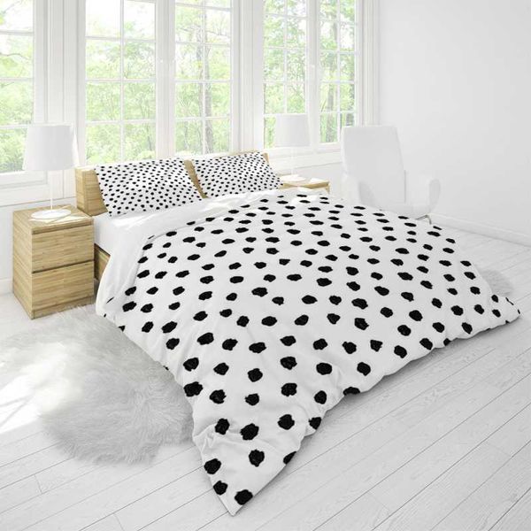 custom bedding black dots duvet cover sets designer home pillow case full size bedroom kids school dormitory fashion quality
custom bedding black dots duvet cover sets designer home pillow case full size bedroom kids school dormitory fashion quality