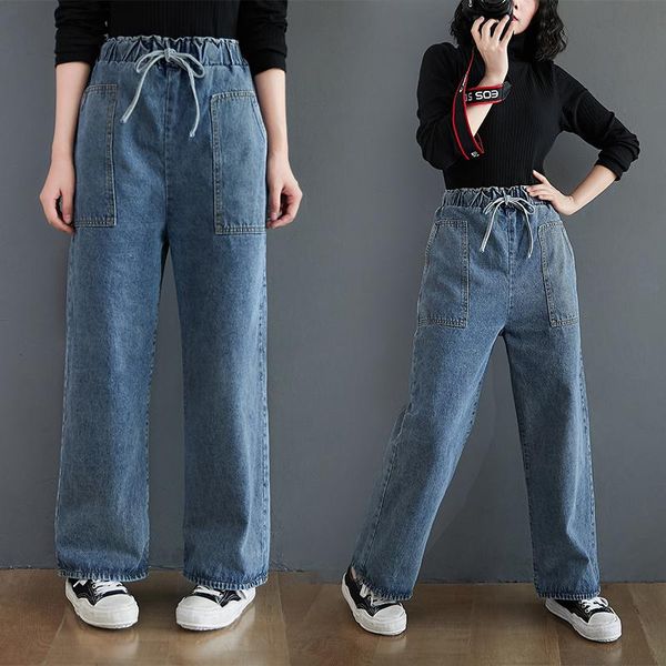 2020 autumn new fashion wide leg trousers korean pantalones mujer cintura alta plus size denim women's pants, Black;white
2020 autumn new fashion wide leg trousers korean pantalones mujer cintura alta plus size denim women's pants, Black;white