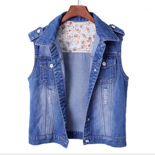 vintage jeans vest women turn down collar ripped denim vest female sleeveless fashion stretch cotton jacket for ladies blue1, Black;white
vintage jeans vest women turn down collar ripped denim vest female sleeveless fashion stretch cotton jacket for ladies blue1, Black;white