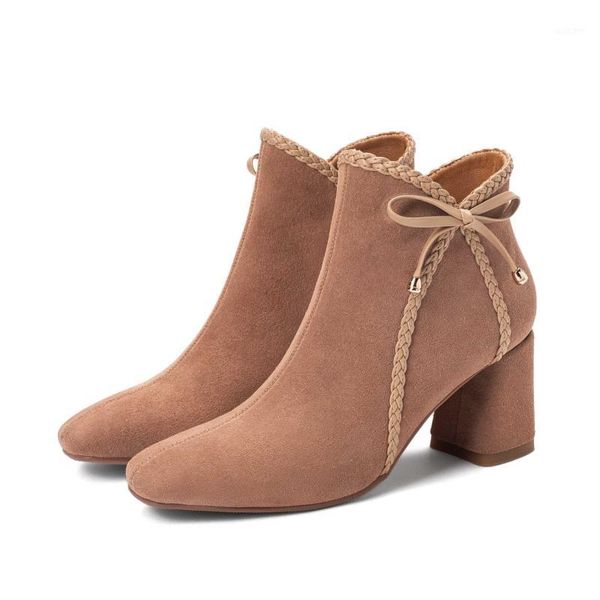 boots butterfly-knot sweet mid calf for women solid square toe autumn med heel winter ladies shoes flock rubber1, Black
boots butterfly-knot sweet mid calf for women solid square toe autumn med heel winter ladies shoes flock rubber1, Black