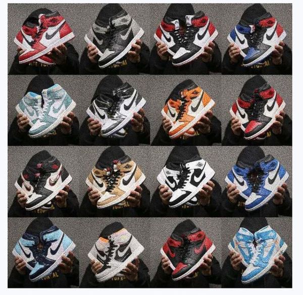 

2020 air mens women basketball shoes 1s mid high og 1 royal toe black white nakeskin jordan aj1 aj retro unc tie dye chicago