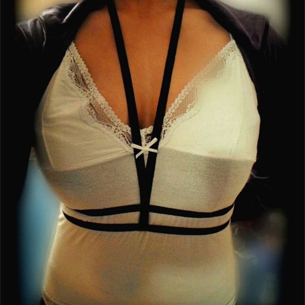 jlx.harness woman bondage cage bra lingerie fashion bralette crop gothic body harness, Black;white
jlx.harness woman bondage cage bra lingerie fashion bralette crop gothic body harness, Black;white