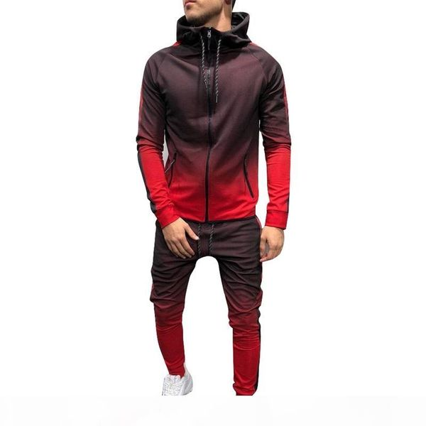 2020 men tracksuit sets hoodie sweatsuit pencil pants slim fit gradient joggers gym suit fashion man sets, Gray
2020 men tracksuit sets hoodie sweatsuit pencil pants slim fit gradient joggers gym suit fashion man sets, Gray