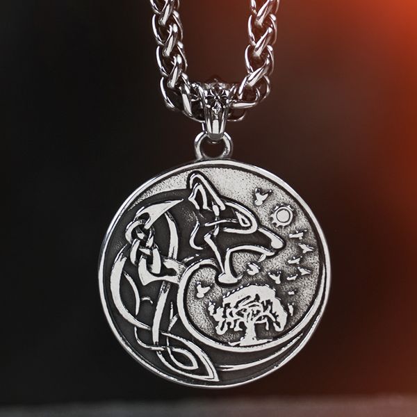 the viking necklace for men wolf stainless steel pendant q1209, Bronze;silver
the viking necklace for men wolf stainless steel pendant q1209, Bronze;silver