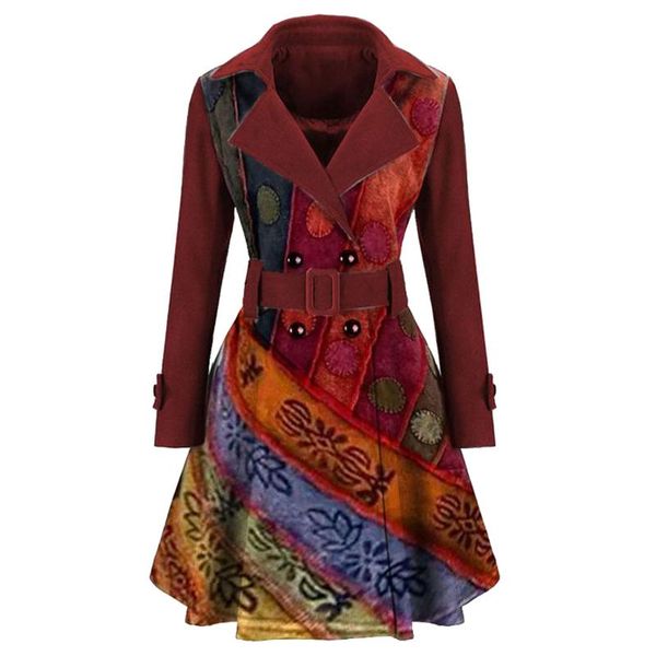 women long sleeve belt woolen coat ladies positioning printed jacket coat 2020 winter thick warm outwear long jacket #3, Black
women long sleeve belt woolen coat ladies positioning printed jacket coat 2020 winter thick warm outwear long jacket #3, Black