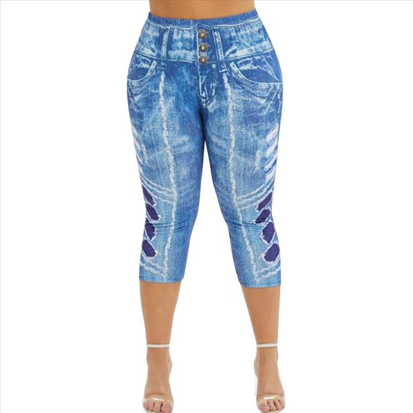 6xl imitation jeans women plus size pants high waist imitation denim pants female button stretch jeans calf length d30, Blue
6xl imitation jeans women plus size pants high waist imitation denim pants female button stretch jeans calf length d30, Blue