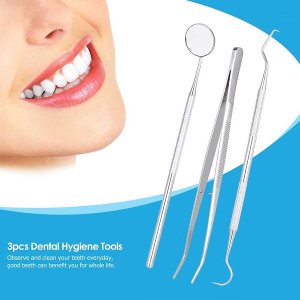 dental probe mirror tweezers dental hygiene care tools kit dentist prepared tool stainless steel teeth care cleaning 3pcs/set
dental probe mirror tweezers dental hygiene care tools kit dentist prepared tool stainless steel teeth care cleaning 3pcs/set