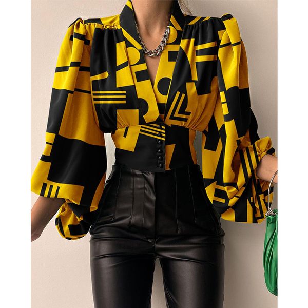womens digital printing blouses fashion trend casual v-neck lantern sleeve cop r famale spring long sleeves loose chiffon shirts, White
womens digital printing blouses fashion trend casual v-neck lantern sleeve cop r famale spring long sleeves loose chiffon shirts, White