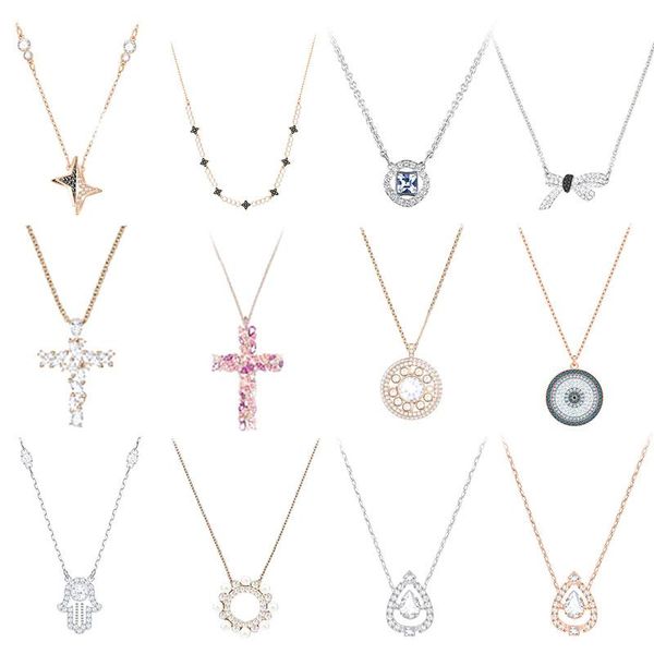 chains high-quality swa original crystal cross drop-shaped inlaid gems are suitable for women to party., Silver
chains high-quality swa original crystal cross drop-shaped inlaid gems are suitable for women to party., Silver