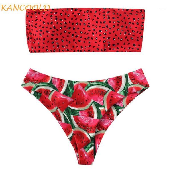 kancoold women clothes high waisted swimwear for ladies swimwear women watermelon print strapless summer split swimsuit1, White;black
kancoold women clothes high waisted swimwear for ladies swimwear women watermelon print strapless summer split swimsuit1, White;black