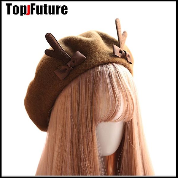 berets christmas deer ear girl cap gift beret cute shape hat winter autumn punk solid lolita, Blue;gray
berets christmas deer ear girl cap gift beret cute shape hat winter autumn punk solid lolita, Blue;gray