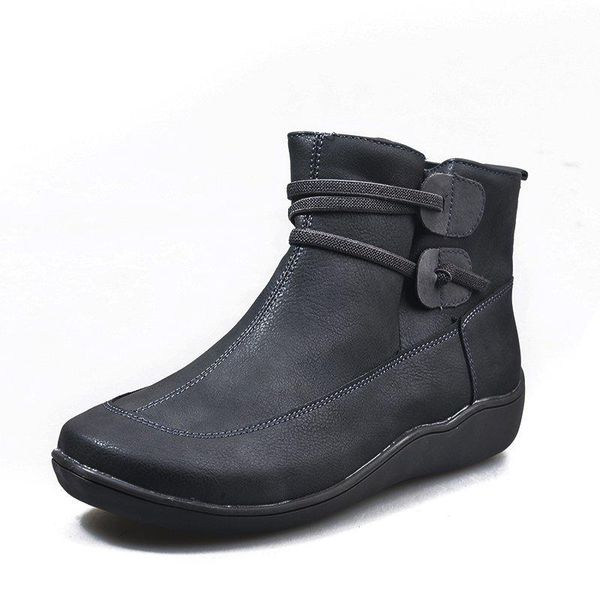 2020 new women's pu leather ankle boots women autumn winter cross strappy vintage women punk boots flat ladies shoes woman, Black
2020 new women's pu leather ankle boots women autumn winter cross strappy vintage women punk boots flat ladies shoes woman, Black
