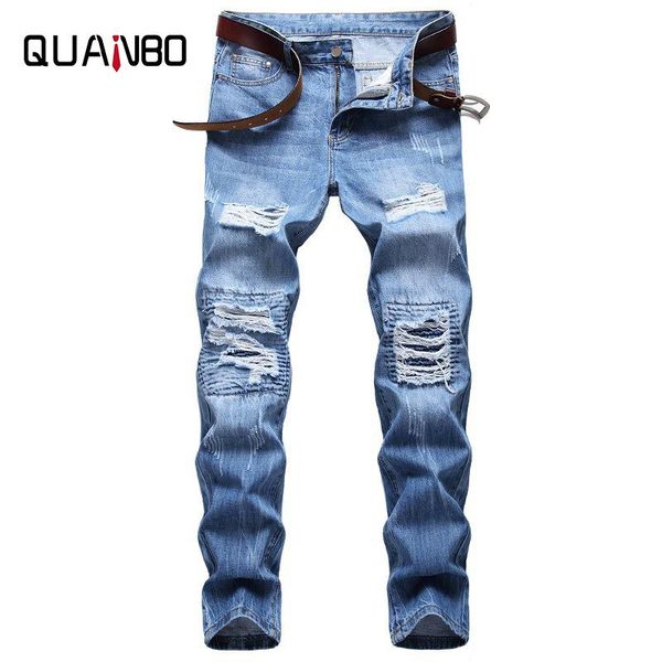 men's jeans light blue men for denim 2021 autumn winter fashion patch ripped personality trendy pants
men's jeans light blue men for denim 2021 autumn winter fashion patch ripped personality trendy pants