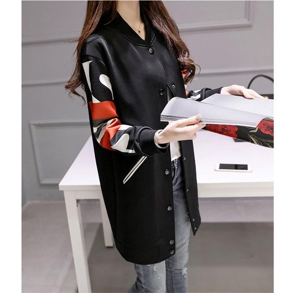 women's jackets spring fashion short jacket plus size printing female student loose long section women baseball uniform t17, Black;brown
women's jackets spring fashion short jacket plus size printing female student loose long section women baseball uniform t17, Black;brown