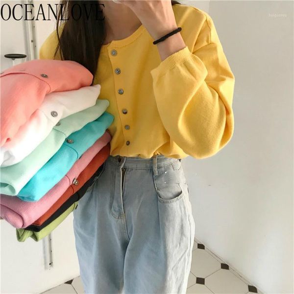 oceanlove candy color women cardigans solid fashion thin autumn sueter mujer 2020 sweet loose sweaters korean style 173551, White
oceanlove candy color women cardigans solid fashion thin autumn sueter mujer 2020 sweet loose sweaters korean style 173551, White