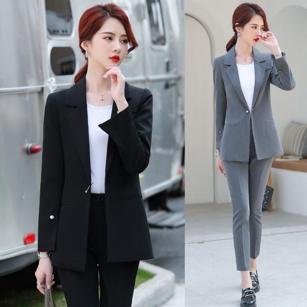 fashion female black blazer women business suits ladies pant and jacket sets elegant work office uniform styles, White
fashion female black blazer women business suits ladies pant and jacket sets elegant work office uniform styles, White