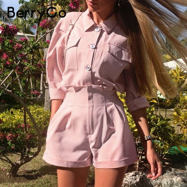 berrygo casual buttons two piece suits women set high waist pockets female short jumpsuit summer style ladies sets outfit t200603, White
berrygo casual buttons two piece suits women set high waist pockets female short jumpsuit summer style ladies sets outfit t200603, White