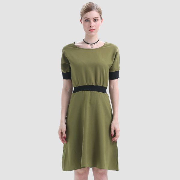 2020 summer bohemian new round neck waist slim chiffon short sleeve dress 7065, White
2020 summer bohemian new round neck waist slim chiffon short sleeve dress 7065, White