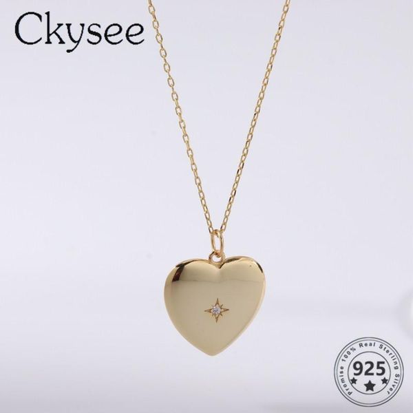 chains ckysee s925 sterling silver necklace golden glossy heart pendant for fashion women girlfriend gift jewelry
chains ckysee s925 sterling silver necklace golden glossy heart pendant for fashion women girlfriend gift jewelry