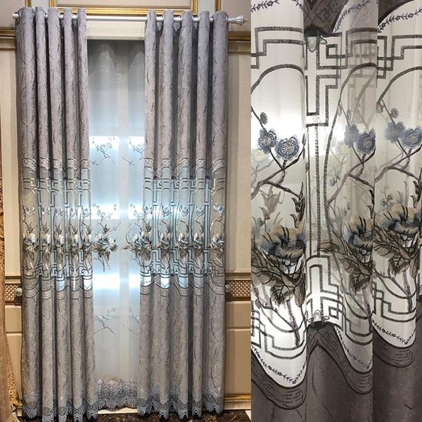 european luxury floral curtain for living room grey chenille hollow out semi-blackout embroidered balcony window drapes m164c
european luxury floral curtain for living room grey chenille hollow out semi-blackout embroidered balcony window drapes m164c