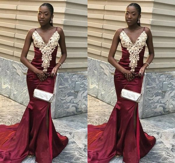 burgundy plus size mermaid prom dresses black girls spaghetti straps gold appliques evening party gowns formal dress ogstuff vestidos
burgundy plus size mermaid prom dresses black girls spaghetti straps gold appliques evening party gowns formal dress ogstuff vestidos