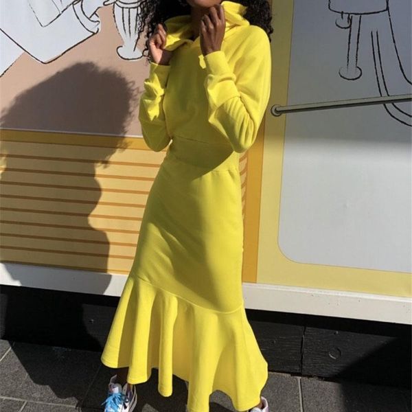 casual dresses women's slim fit hooded dress autumn fashion long sleeve solid color ruffle fishtail maxi for women plus size s-xxl, Black;gray
casual dresses women's slim fit hooded dress autumn fashion long sleeve solid color ruffle fishtail maxi for women plus size s-xxl, Black;gray