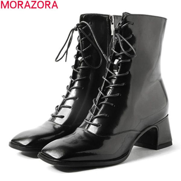 morazora 2020 new arrival fashion ankle boots genuine leather boots thick heels square toe lace up ladies shoes black
morazora 2020 new arrival fashion ankle boots genuine leather boots thick heels square toe lace up ladies shoes black