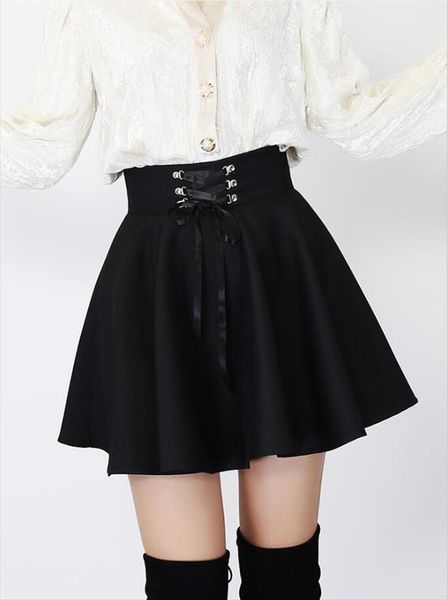 autumn winter harajuku punk style black and white high waisted lace up a shaped pleated charming plus size skirt short
autumn winter harajuku punk style black and white high waisted lace up a shaped pleated charming plus size skirt short