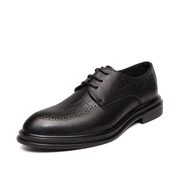 fashion men's dress shoes brogue oxfords ventilation pointed toe slip on casual leather wedding party casual shoes, Black
fashion men's dress shoes brogue oxfords ventilation pointed toe slip on casual leather wedding party casual shoes, Black