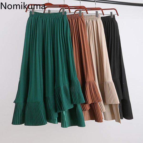 skirts nomikuma arrival ruffle irregular women solid color high waist a line skirt female vintage fashion faldas mujer 3c4971, Black
skirts nomikuma arrival ruffle irregular women solid color high waist a line skirt female vintage fashion faldas mujer 3c4971, Black