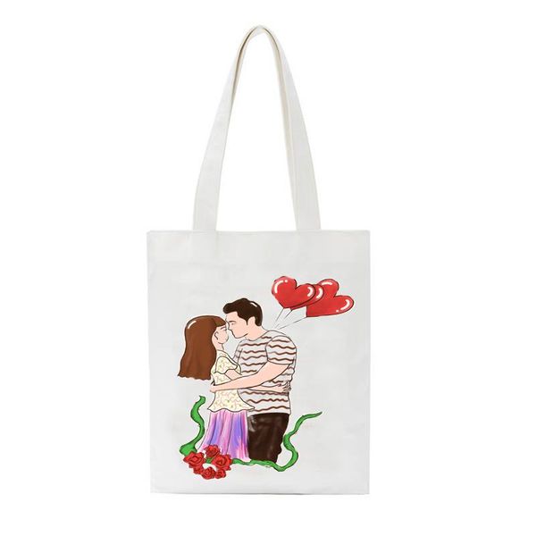 couple cartoon women canvas bags letter printing tote casual cloth shoulder bag for girls ladies shopper bags
couple cartoon women canvas bags letter printing tote casual cloth shoulder bag for girls ladies shopper bags