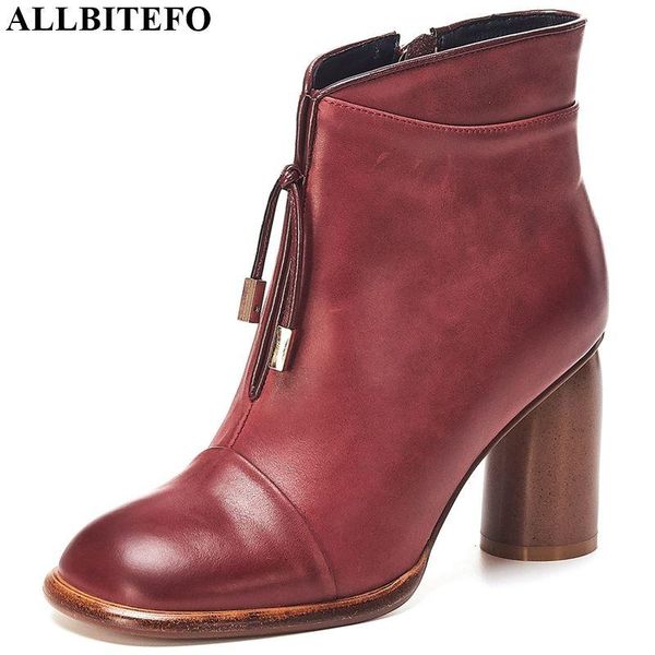 boots allbitefo real genuine leather high heel women square toe quality ankle autumn winter fashion girls, Black
boots allbitefo real genuine leather high heel women square toe quality ankle autumn winter fashion girls, Black